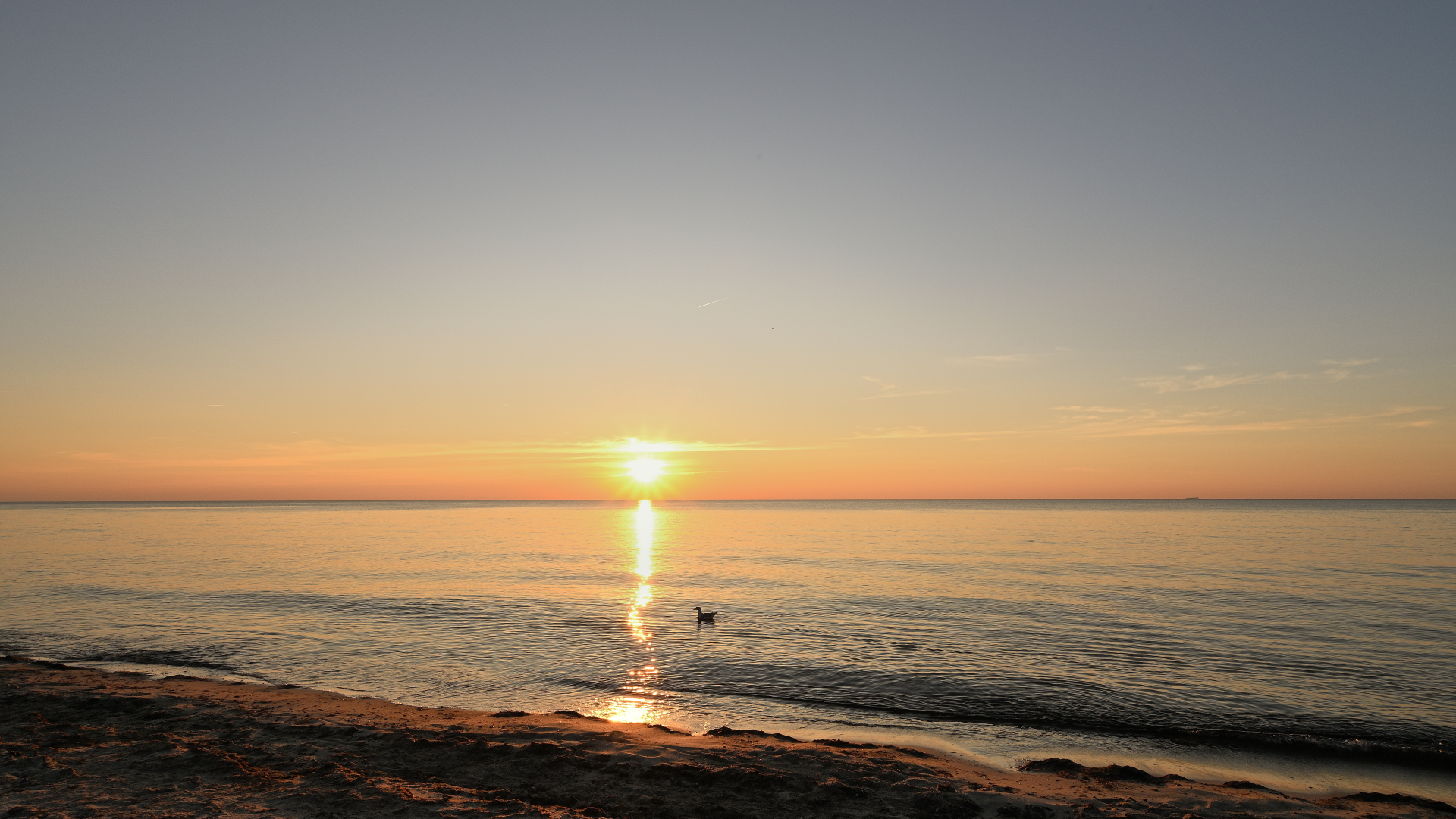 Sonnenuntergang am Weststrand