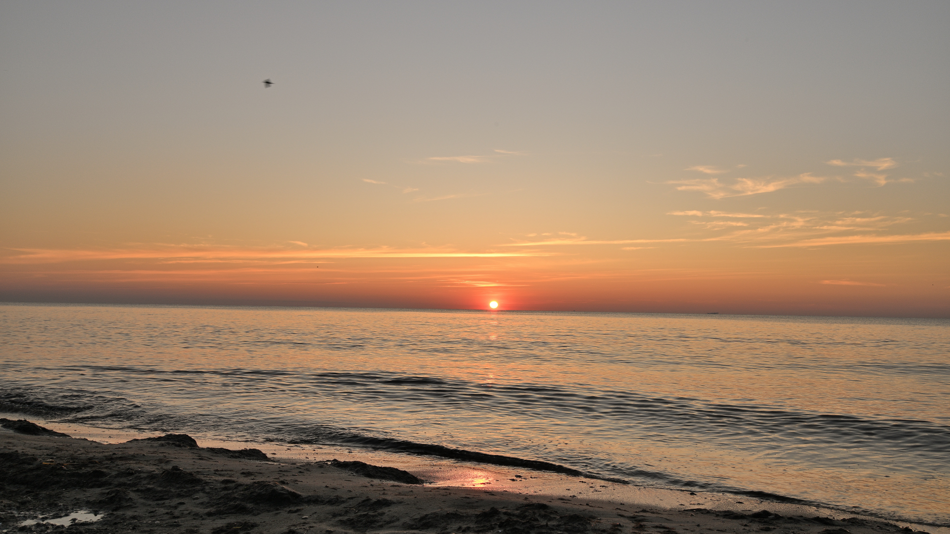 Sonnenuntergang am Weststrand